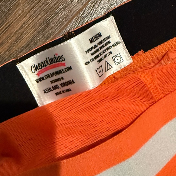 Bright Orange Mesh Boxer Briefs with pouch - Picture 3 of 4